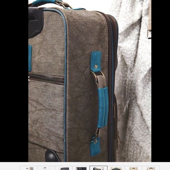 Free People Wash Canvas Roller Carry On Suitcase - Picture 5 of 7